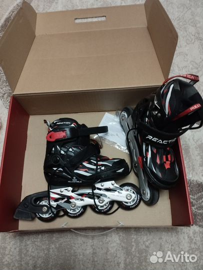 Ролики детские reaction rainbow размер 26-31