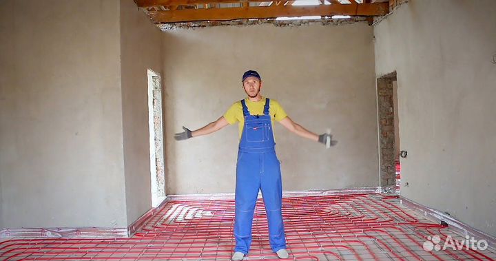 Установка, монтаж теплого пола в загородных домах