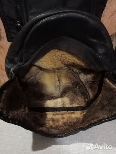 Кепка мужская натуральная кожа