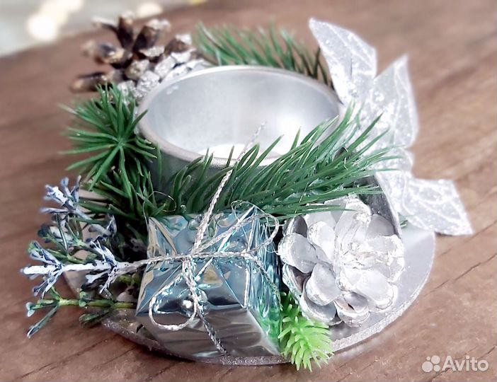 Подсвечник Новогодний, ручгая работа, d10