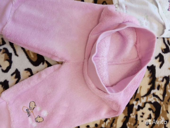 Теплые штанишки и боди на девочку