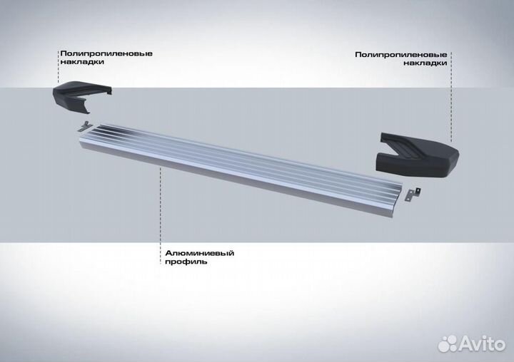 Пороги Подножки Isuzu D-Max 2016-2021 