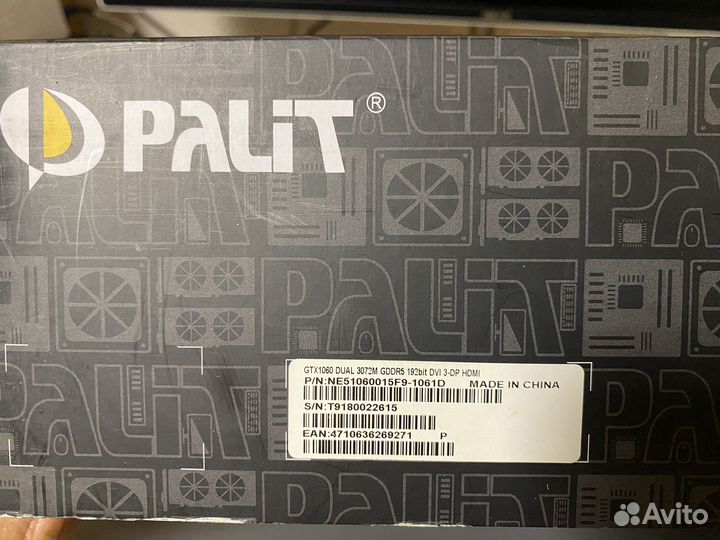 Видеокарта Palit GeForce GTX 1060 dual