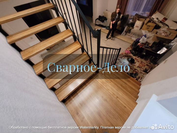 Лестница на металлокаркасе