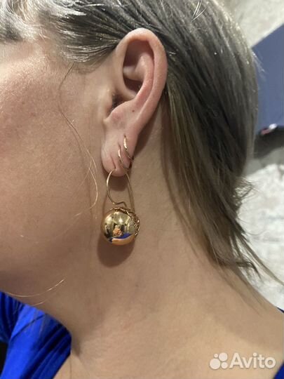 Золотые серьги 585
