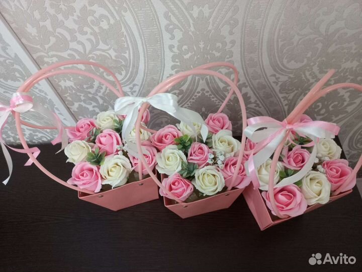 Букет из мыльных роз