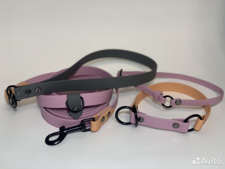 Биотановый поводок, перестежка, ошейник, шлейка