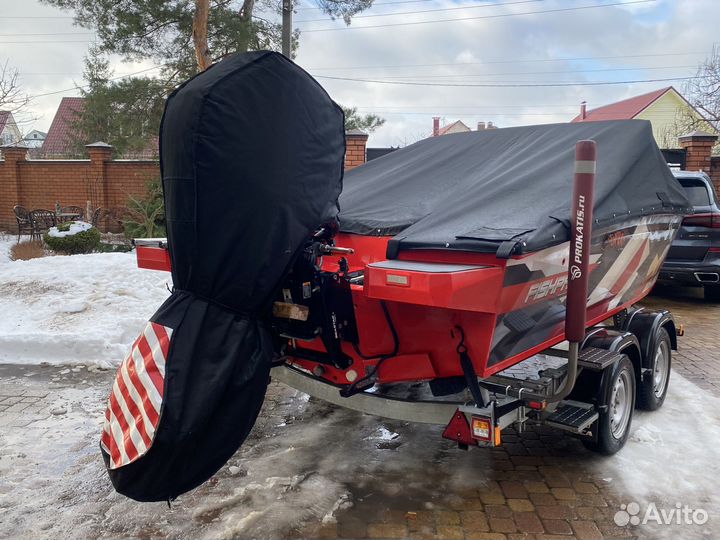 Волжанка FishPro Х5 + Mercury 100 XL ProXS + мзса