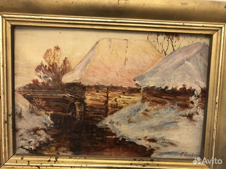 Картина зимний пейзаж