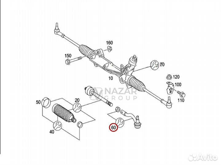 Рулевой наконечник MB Sprinter W906