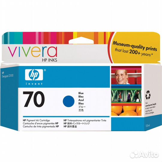 Картридж для плоттеров HP 70 синий 131190