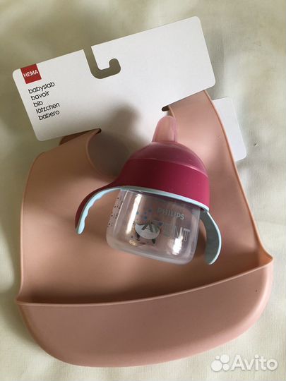 Philips avent поильник 6+ розовый