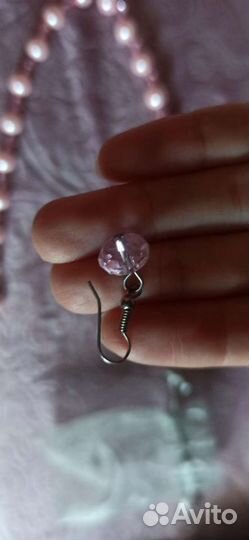 Набор серьги с бусами