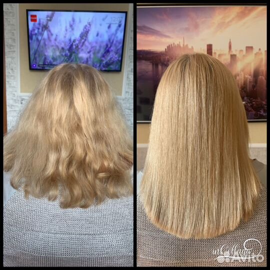 Кератиновое выпрямление волос