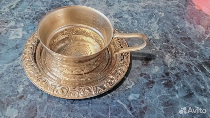 Подстаканник с блюдцем СССР