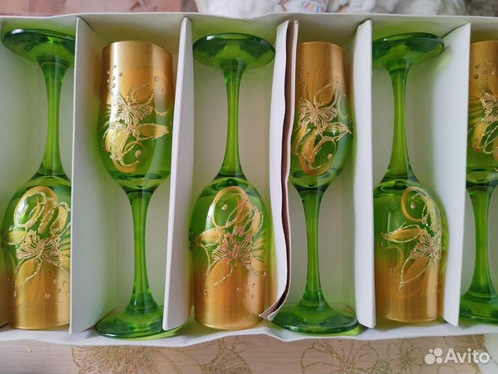 Фужеры 6 шт хрусталь-стекло