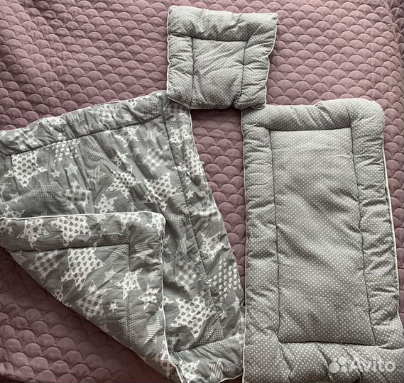 Комплект в детскую коляску три предмета