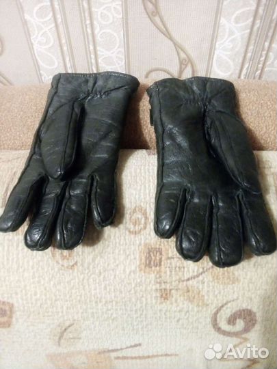 Мужские кожаные перчатки бу