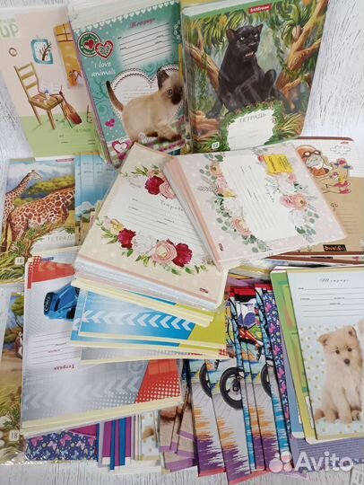 Тетради 12-18-24л однотонные и цветные обложки