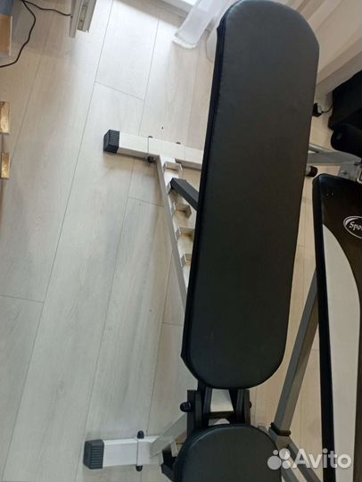 Штанги, Велотренажер, скамейка, блины, гантели