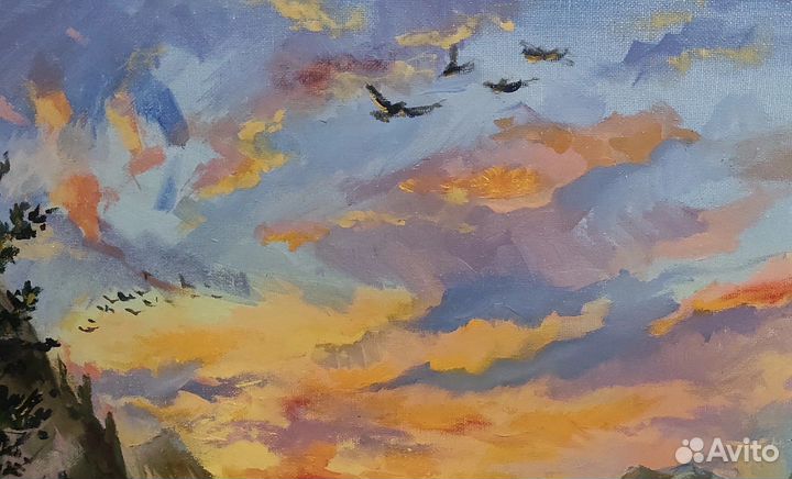 Картина (масло) Драмиона (фанфик), 50х70, Хогвартс