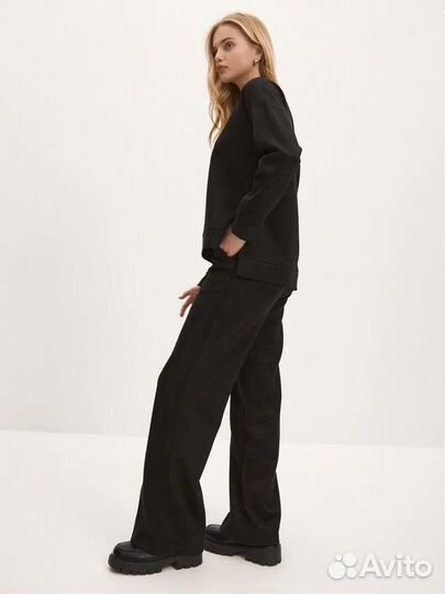 Костюм женский со свитшотом оверсайз теплый