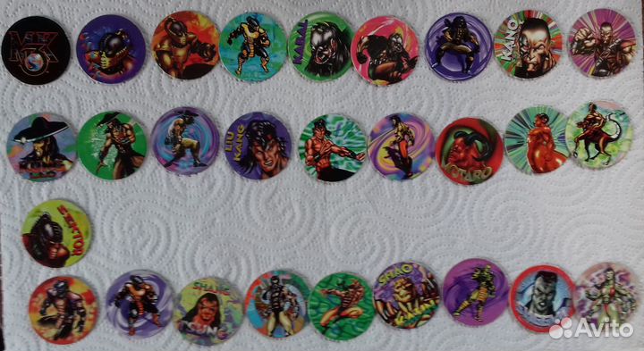 Mortal Kombat Dunkin Фишки 43шт. + бита и бокс