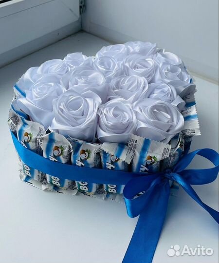 Букет съедобный,из лент, цифра для дня рождения