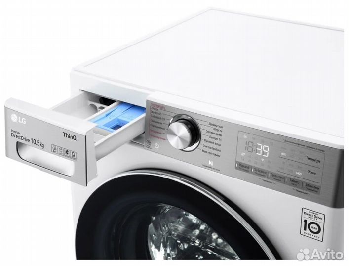 Стиральная машина LG AI DD TW4V9RW9E, белый/черный