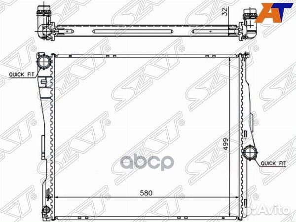 Радиатор BMW X3 03-10 BW0011-04 Sat
