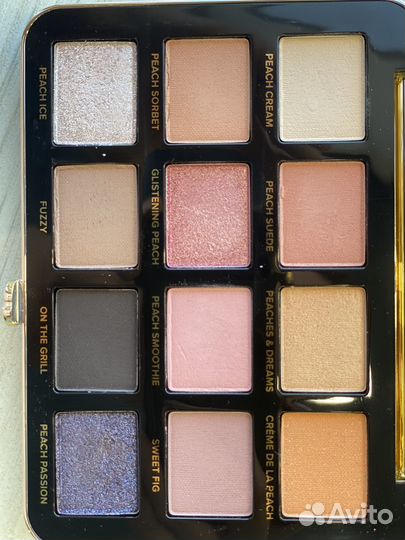 Палетка теней too faced