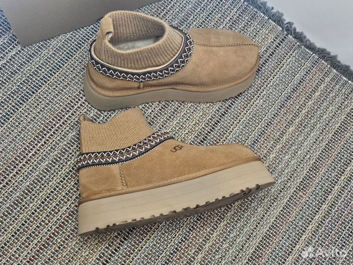 Ugg женские с носком Tazz knit Chestnut