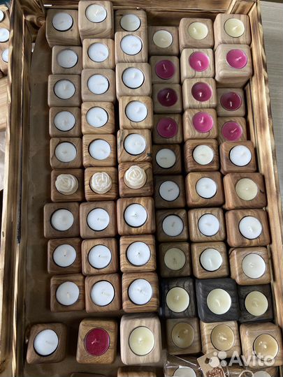 Подсвечники из дерева