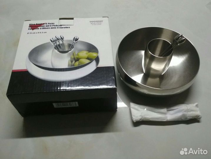 Набор для оливок - чаша и вилочки Weis