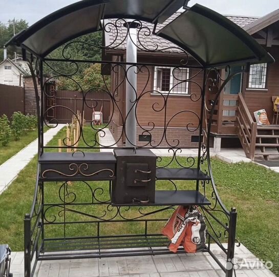 Мангал с печью