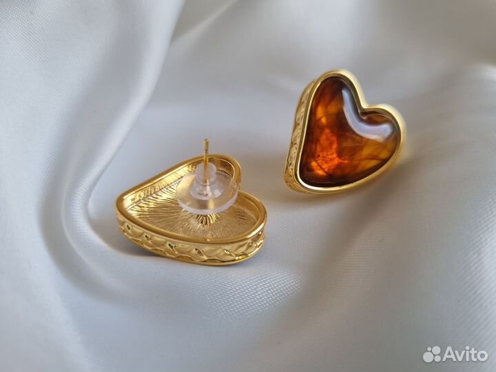 Серьги сердца