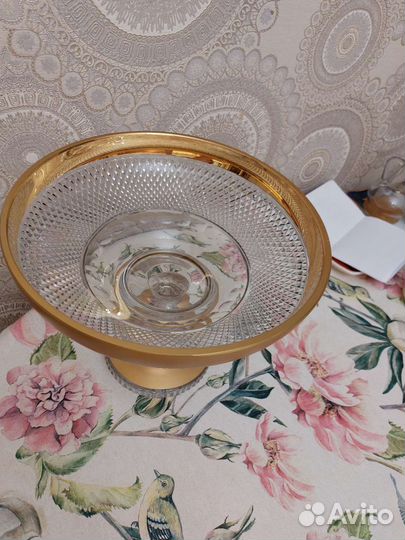 Ваза для фруктов хрусталь