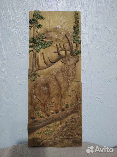 Резные картины из дерева подарок охотнику