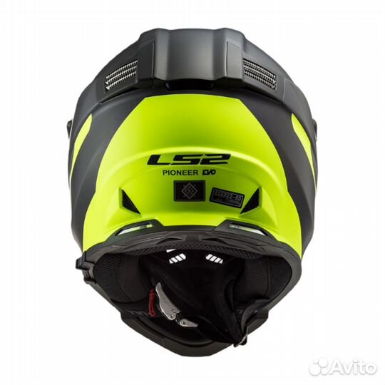 LS2 Мотошлем мотард MX436 pioneer EVO router черн