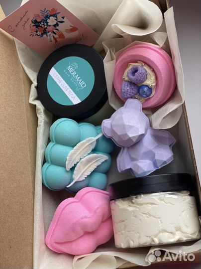 Подарочный набор. Бомбочки для ванны. Скраб