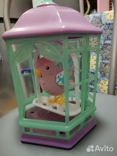 Певчая птичка в клетке