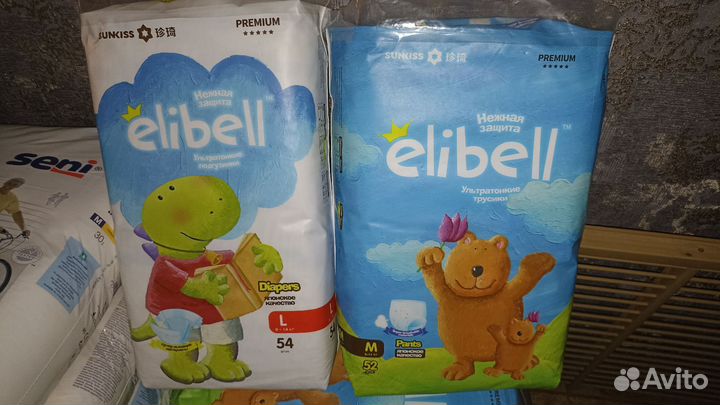Подгузники и трусики Elibell р М, L