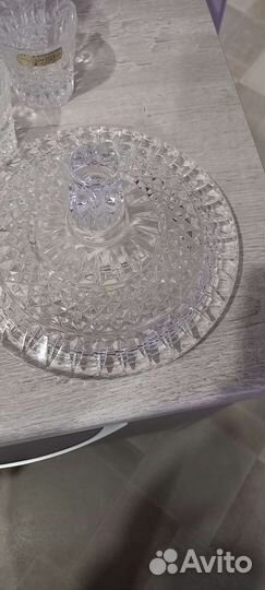 Крюшонница + стаканы хрусталь (Чехия)