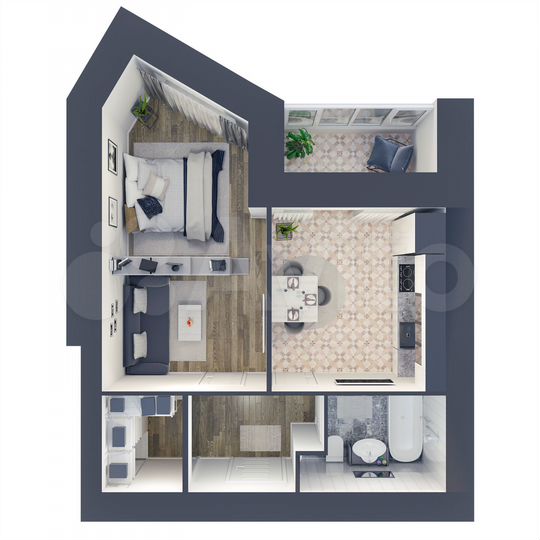 1-к. квартира, 37,7 м², 9/9 эт.