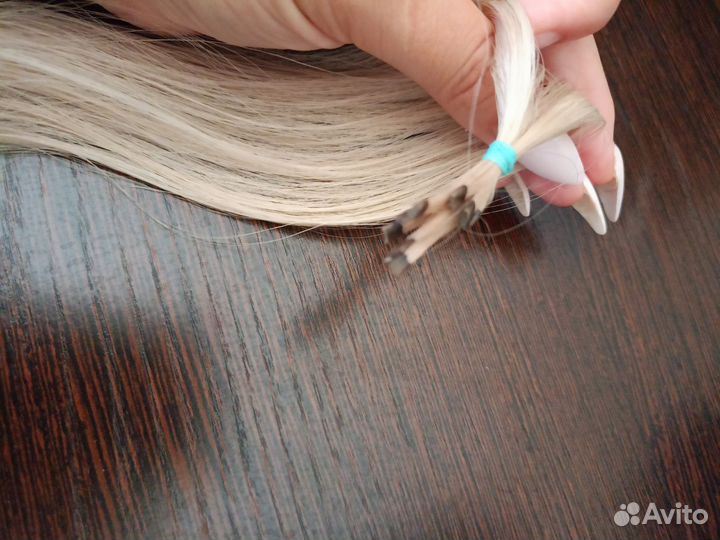 Волосы для наращивания 40 см блонд