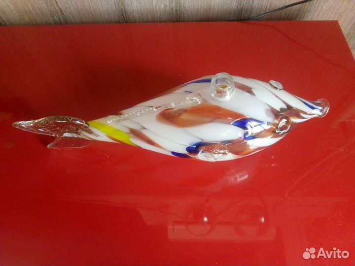 Штоф рыба, цветное стекло СССР