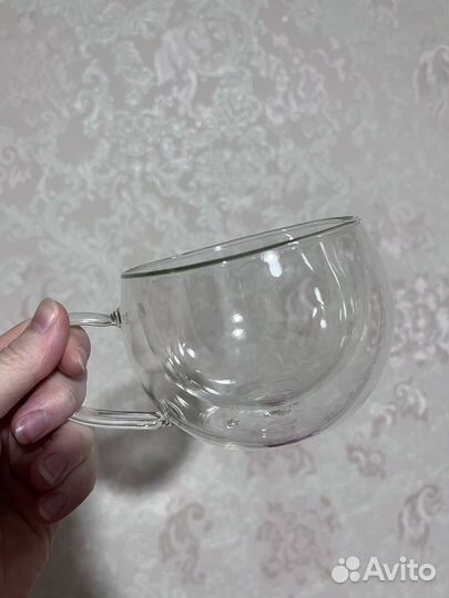 Кружка с двойным дном стеклянная Walmer