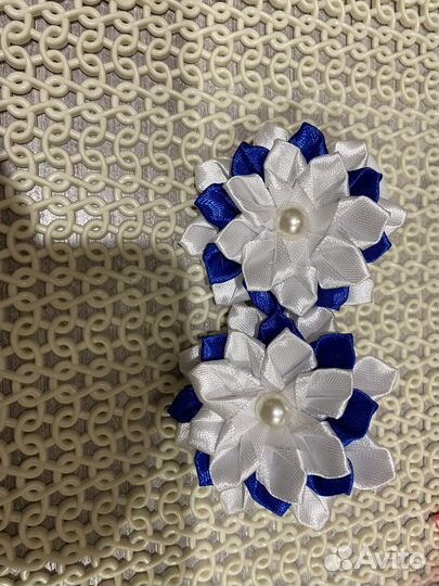 Ободок для волос ручной работы,бантики