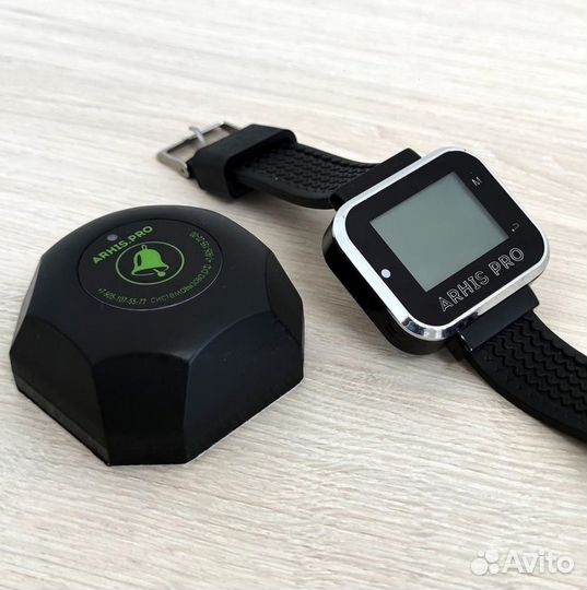 Кнопка вызова официанта модель Бургер с часами