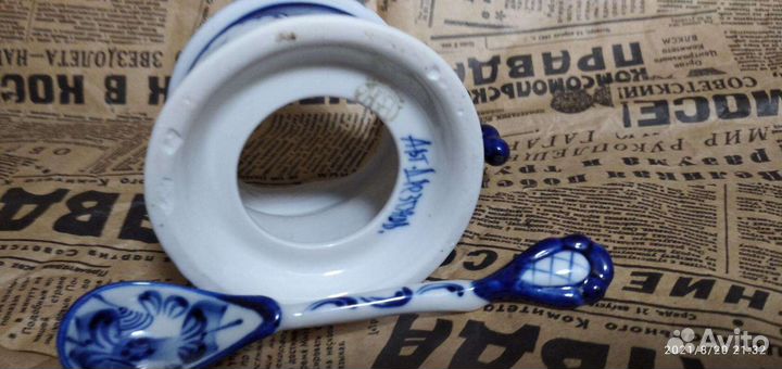 Подстаканник гжель фарфор